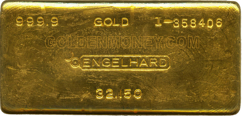 1000 gram 999.9 Gold Bar Engelhard 1 Kilobar 1000 gram 999.9 Gold Bar Engelhard 1 Kilobar